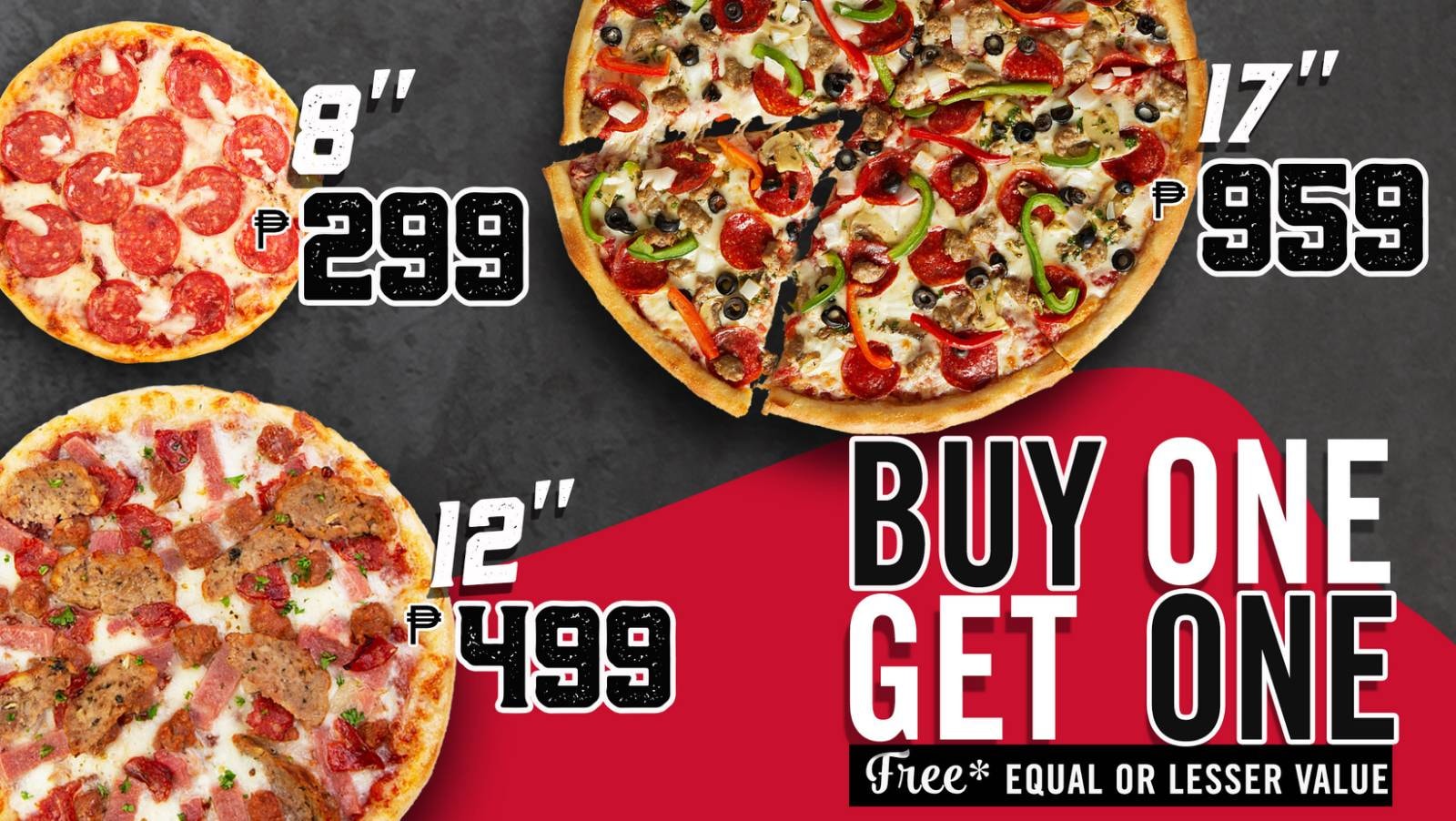 Sbarro BUY 1 GET 1 Pizza Promo Manila On Sale
