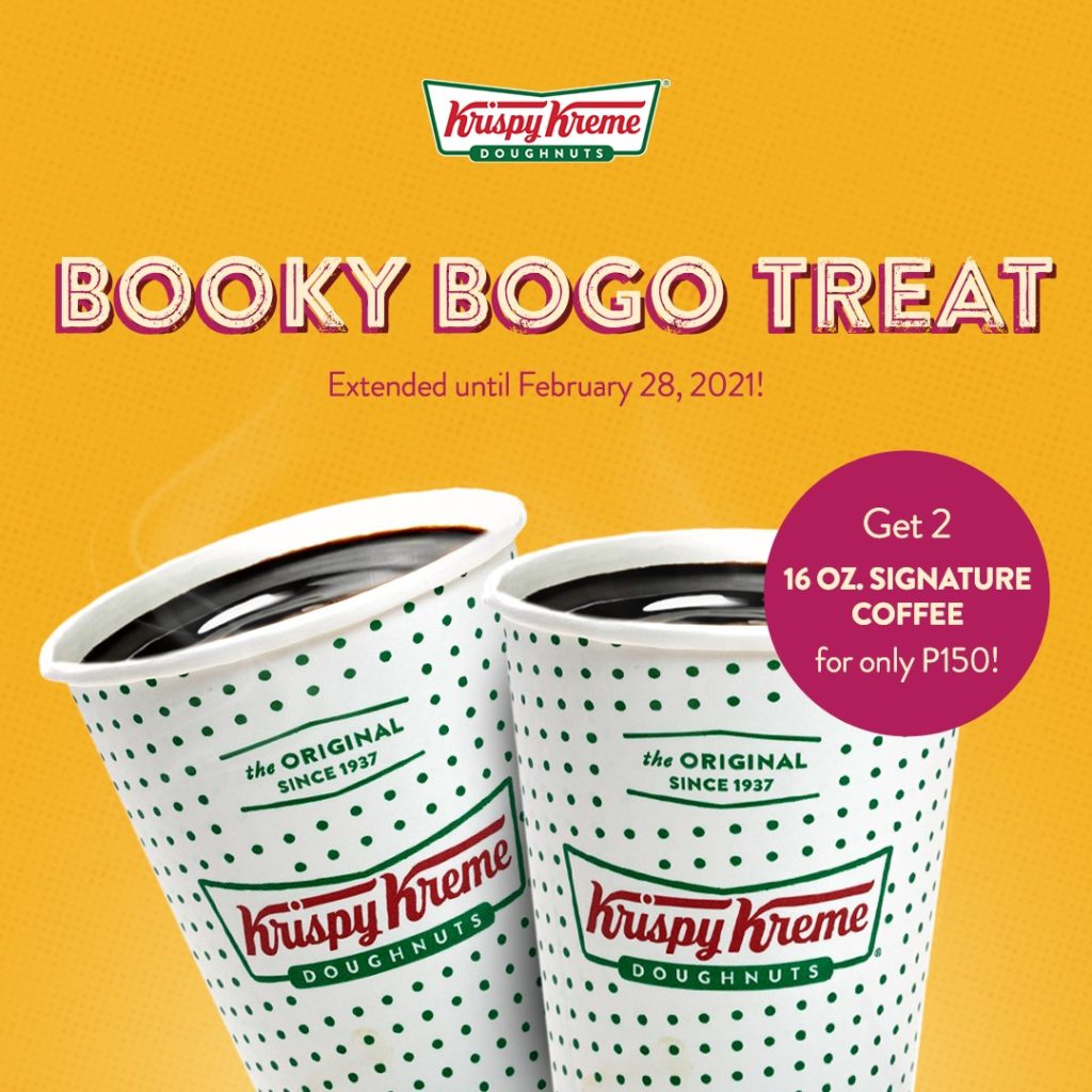 Krispy Kreme BUY 1 GET 1 Signature Coffee for only ₱150 Manila On Sale