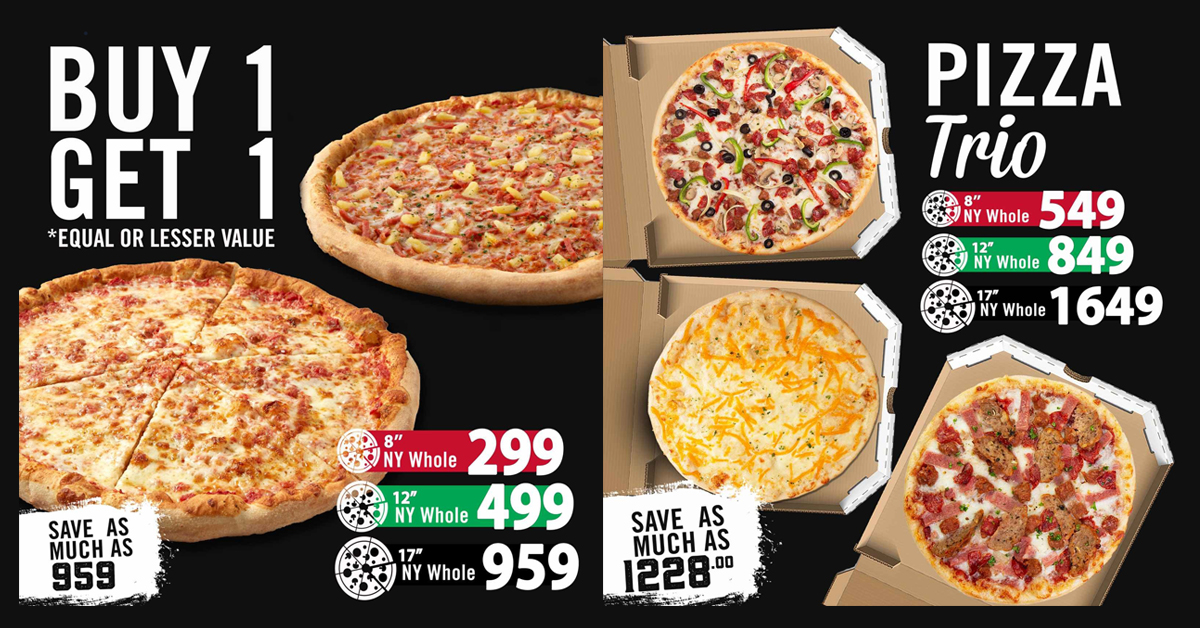Sbarro Bogo And Trio Deals Manila On Sale