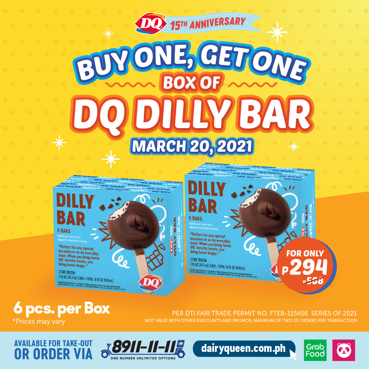 Dairy Queen Buy 1 Take 1 Dilly Bar Promo Manila On Sale