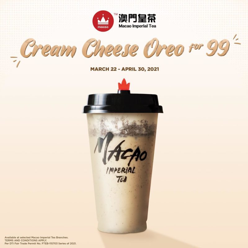Macao Imperial Tea – P99 Cream Cheese Oreo Promo | Manila On Sale
