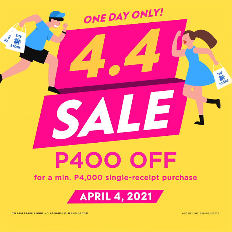 The SM Store 4.4 One Day Sale Manila On Sale