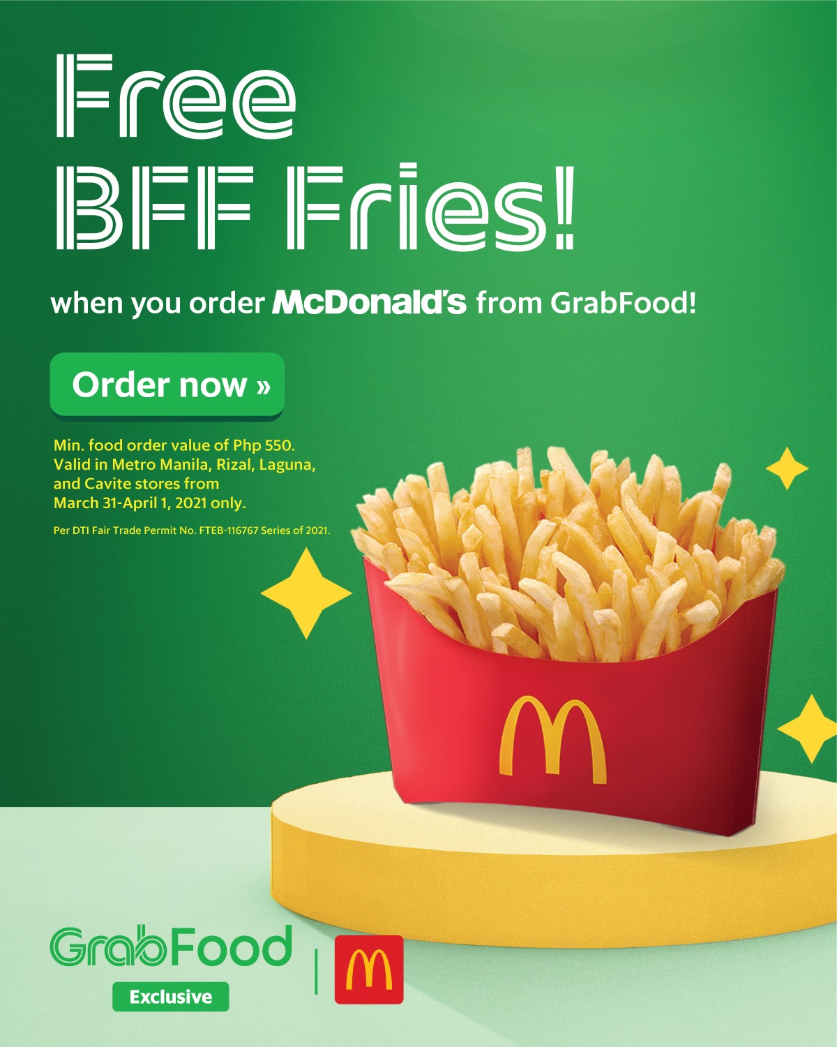 McDonald’s FREE BFF Fries Promo Manila On Sale