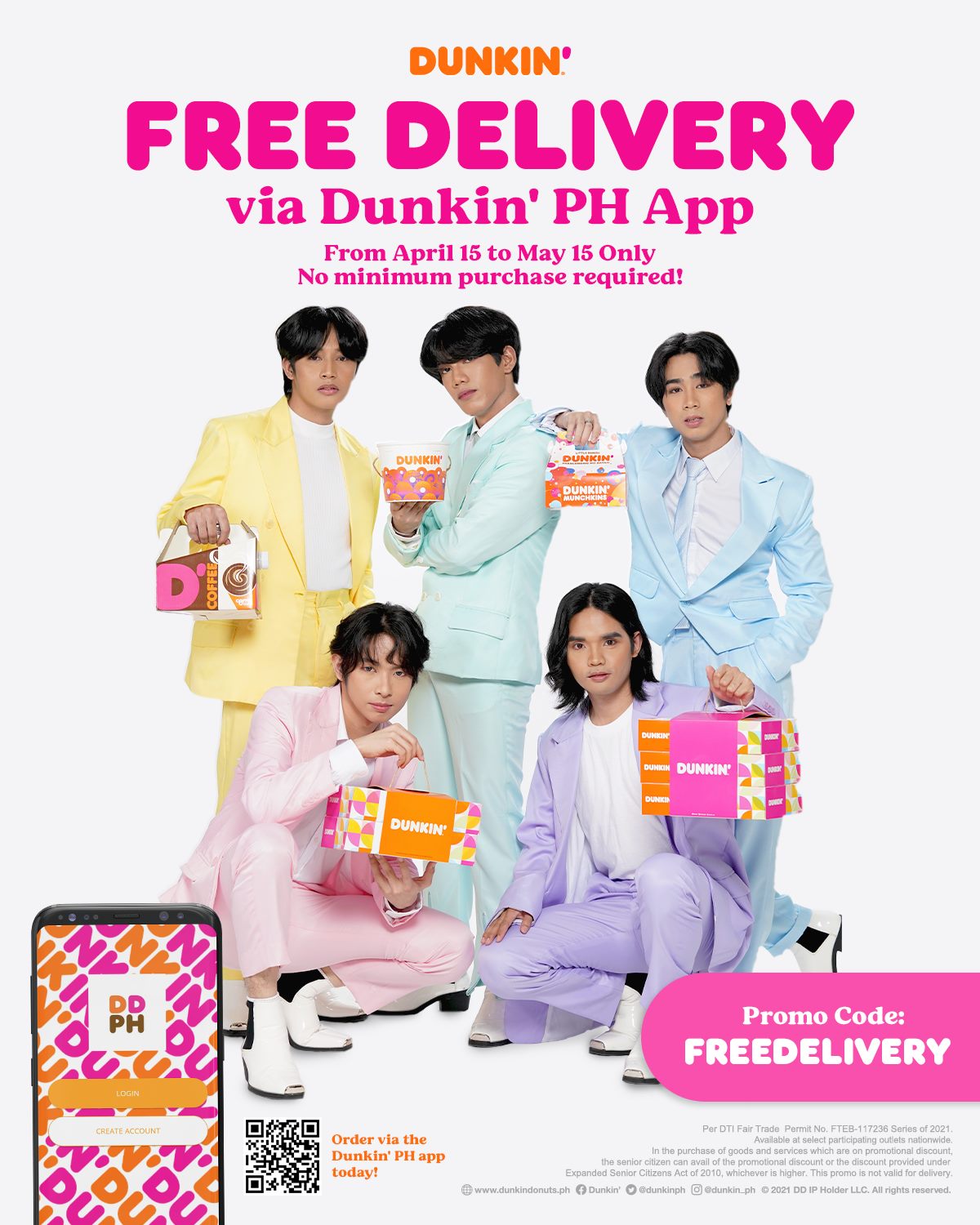 Dunkin’ Donuts FREE Delivery Promo Manila On Sale