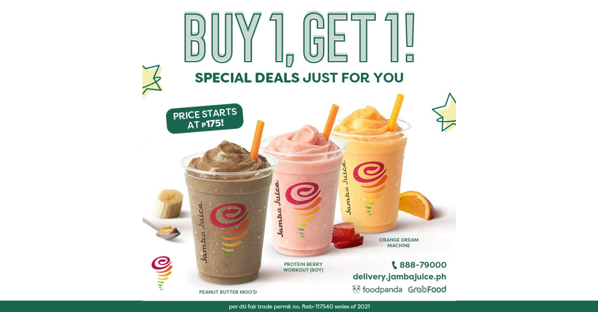 Jamba Juice BUY 1 GET 1 Summer Promo Manila On Sale