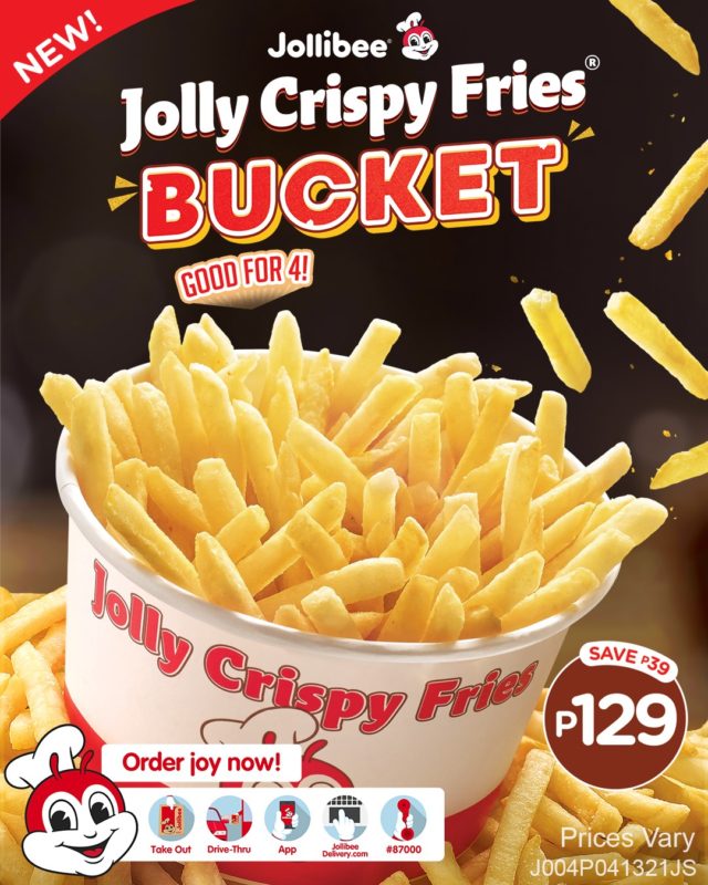Jollibee Try the New Jolly Crispy Fries Bucket Manila On Sale