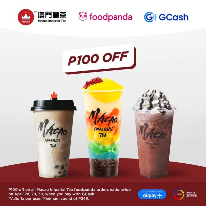 Macao Imperial Tea P100 OFF foodpanda x GCash Promo Manila On Sale