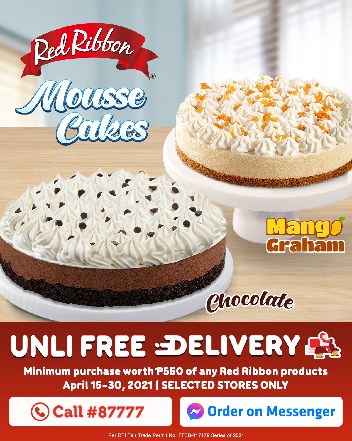 Red Ribbon FREE Delivery Promo Manila On Sale