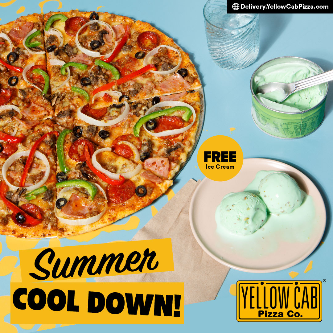 Yellow Cab FREE Ice Cream Summer Promo Manila On Sale