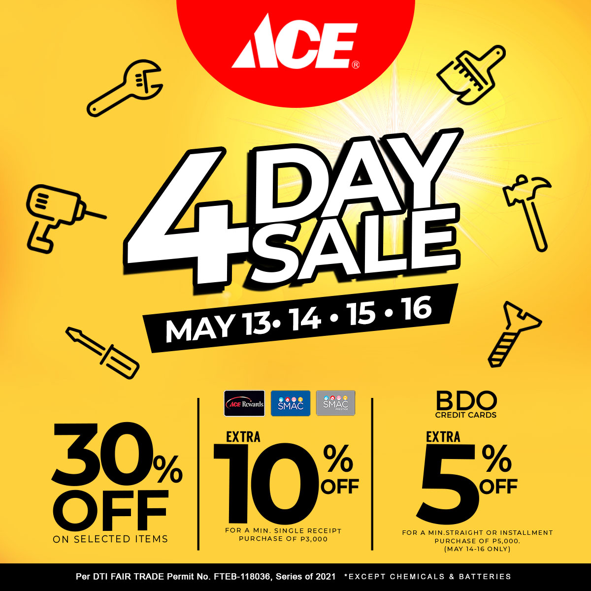 AceHardware4day2021SalePoster Manila On Sale