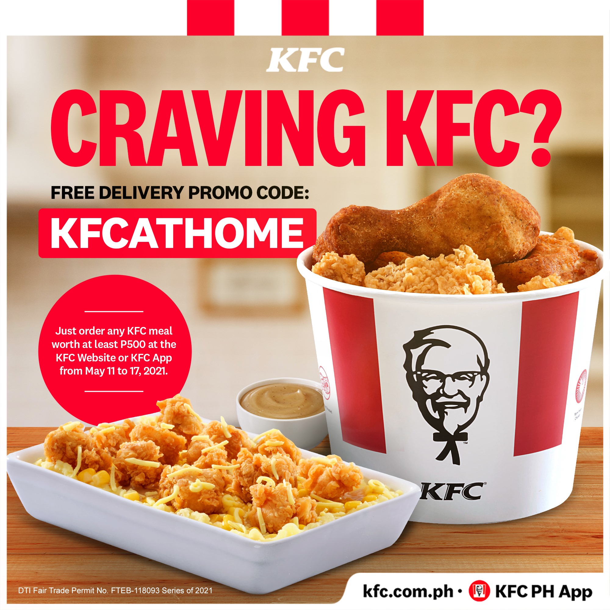 KFC FREE Delivery Promo Manila On Sale