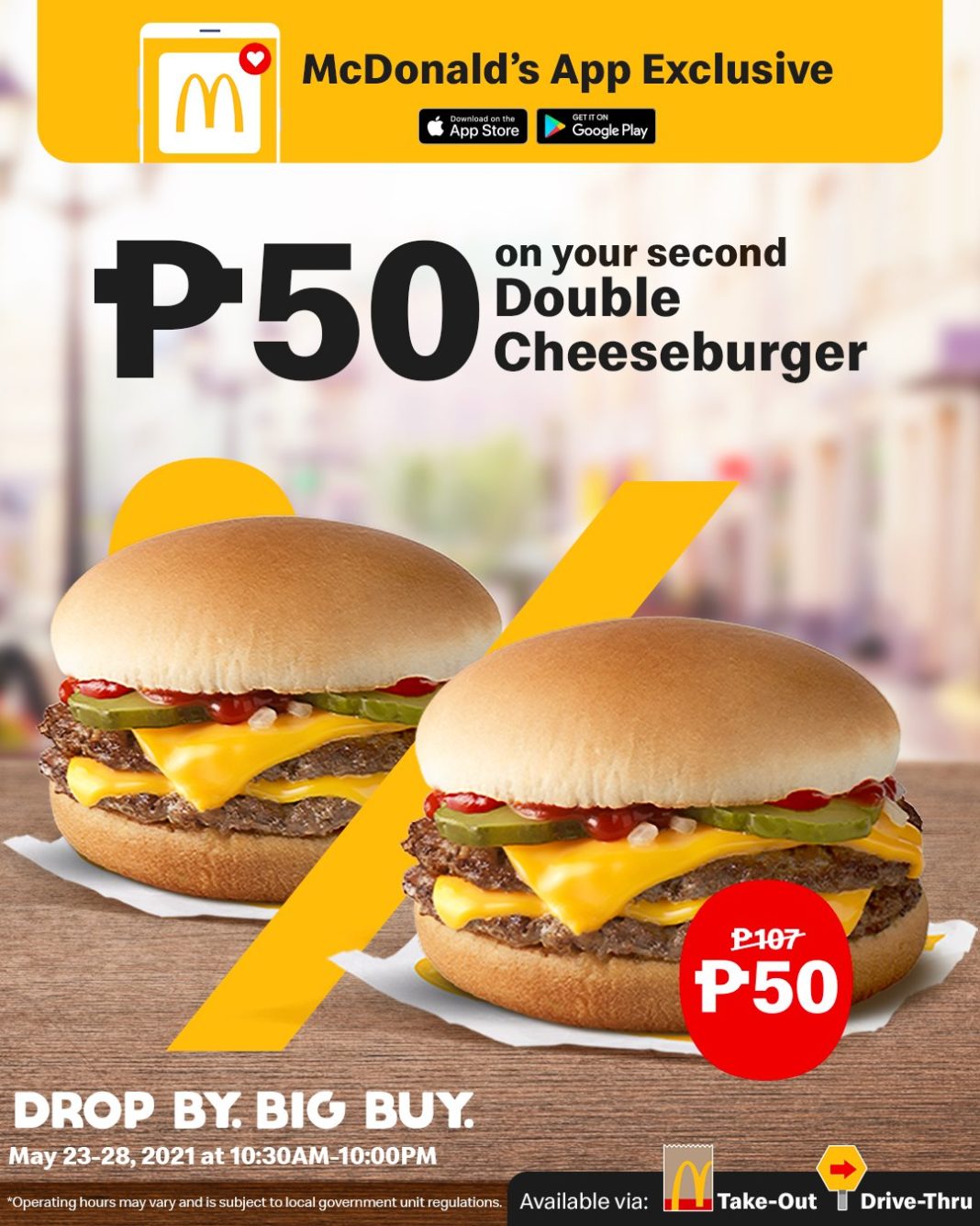McDonald’s P50 Double Cheeseburger Promo Manila On Sale