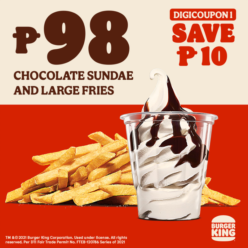 Burger King Snack Time Deals Manila On Sale
