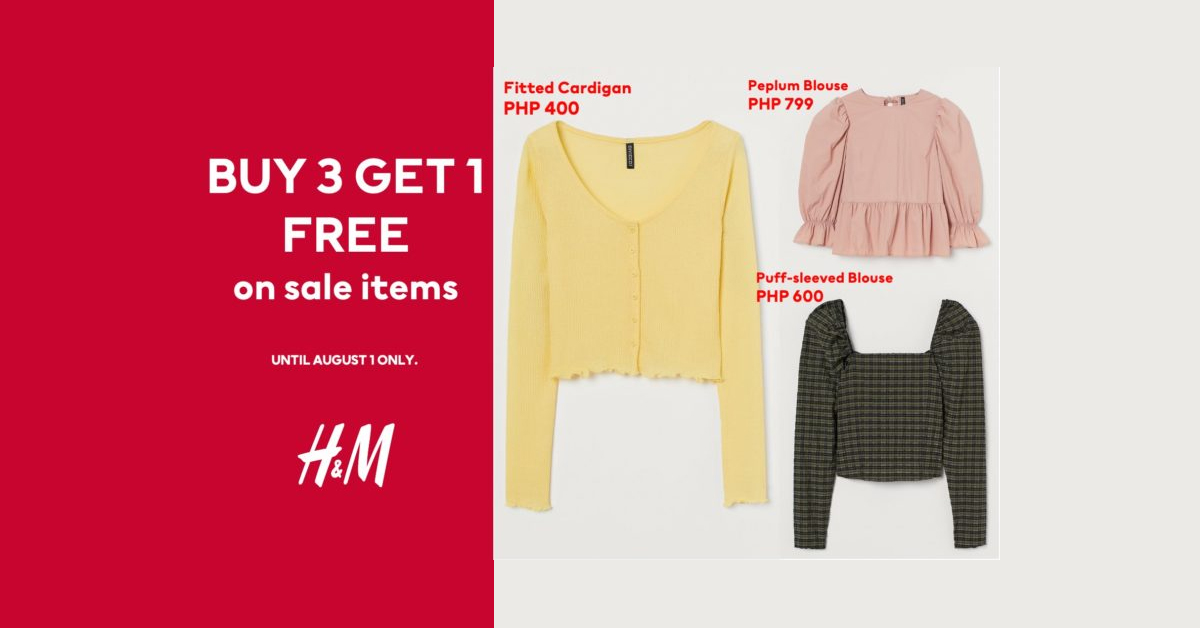 H&M BUY 3 GET 1 FREE Weekend Sale Manila On Sale