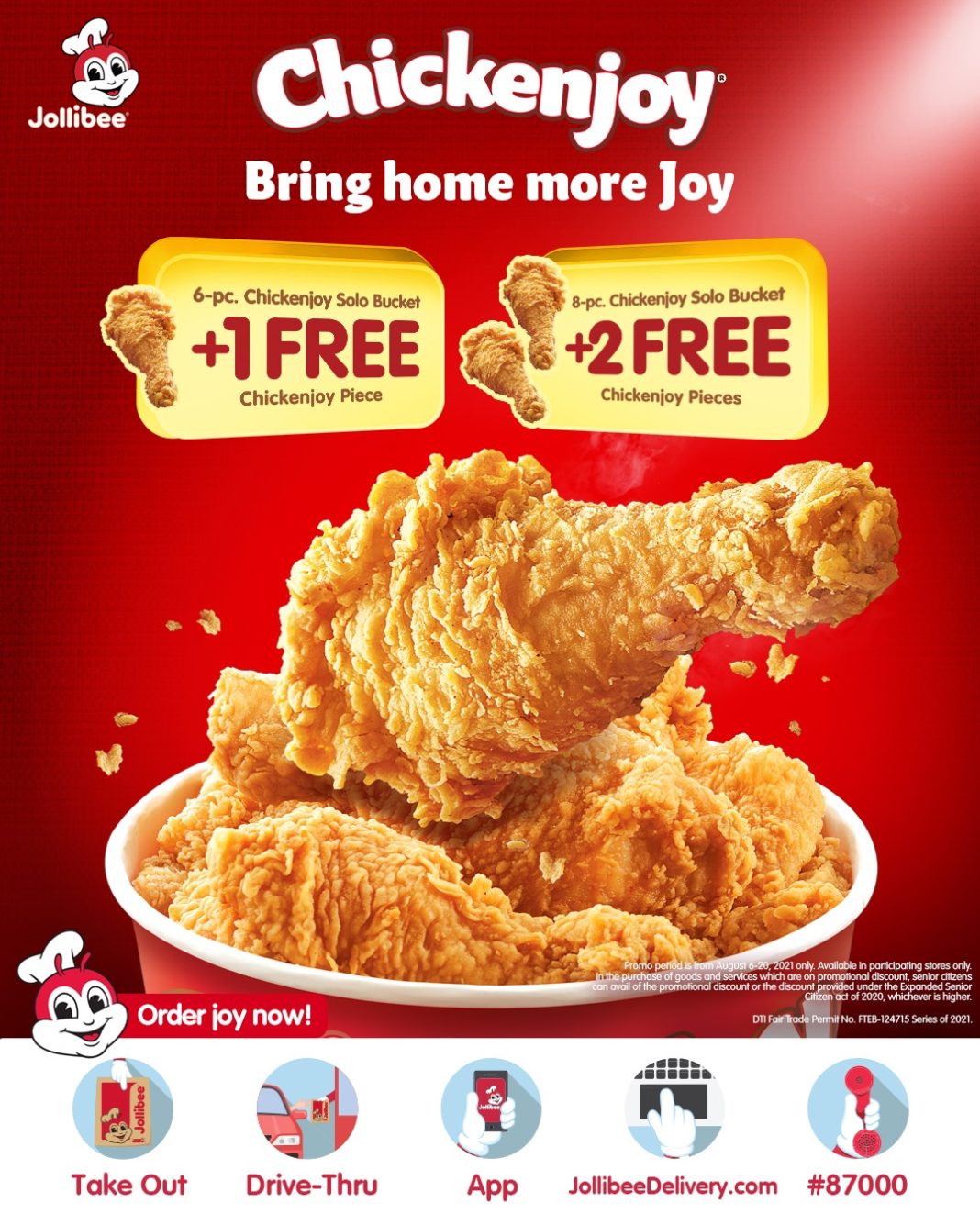Jollibee Solo Bucket FREE Chickenjoy Promo Manila On Sale
