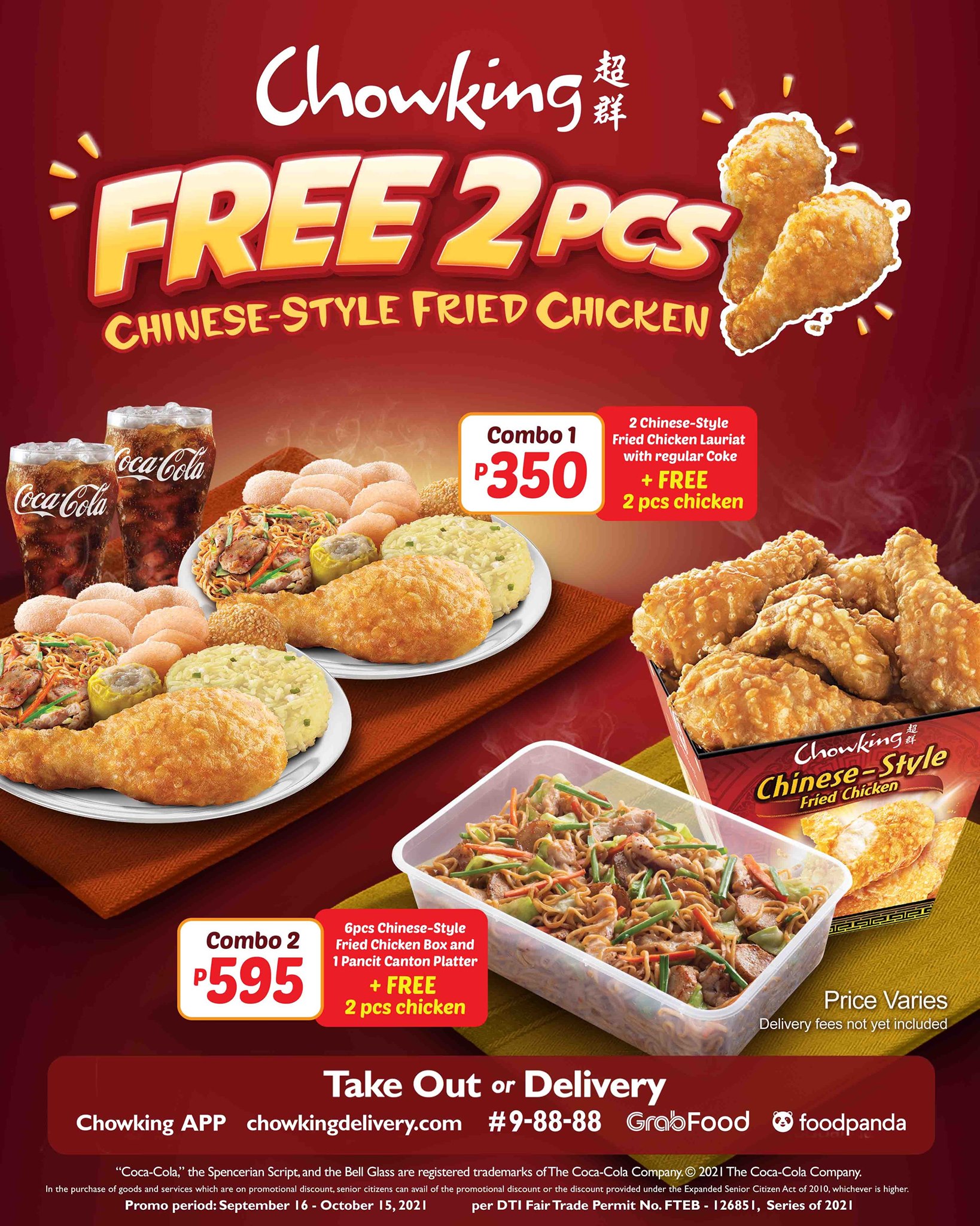 Chowking FREE 2pcs Fried Chicken Promo Manila On Sale