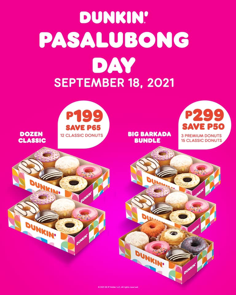 Dunkin’ Pasalubong Day Promo (Save P65) Manila On Sale