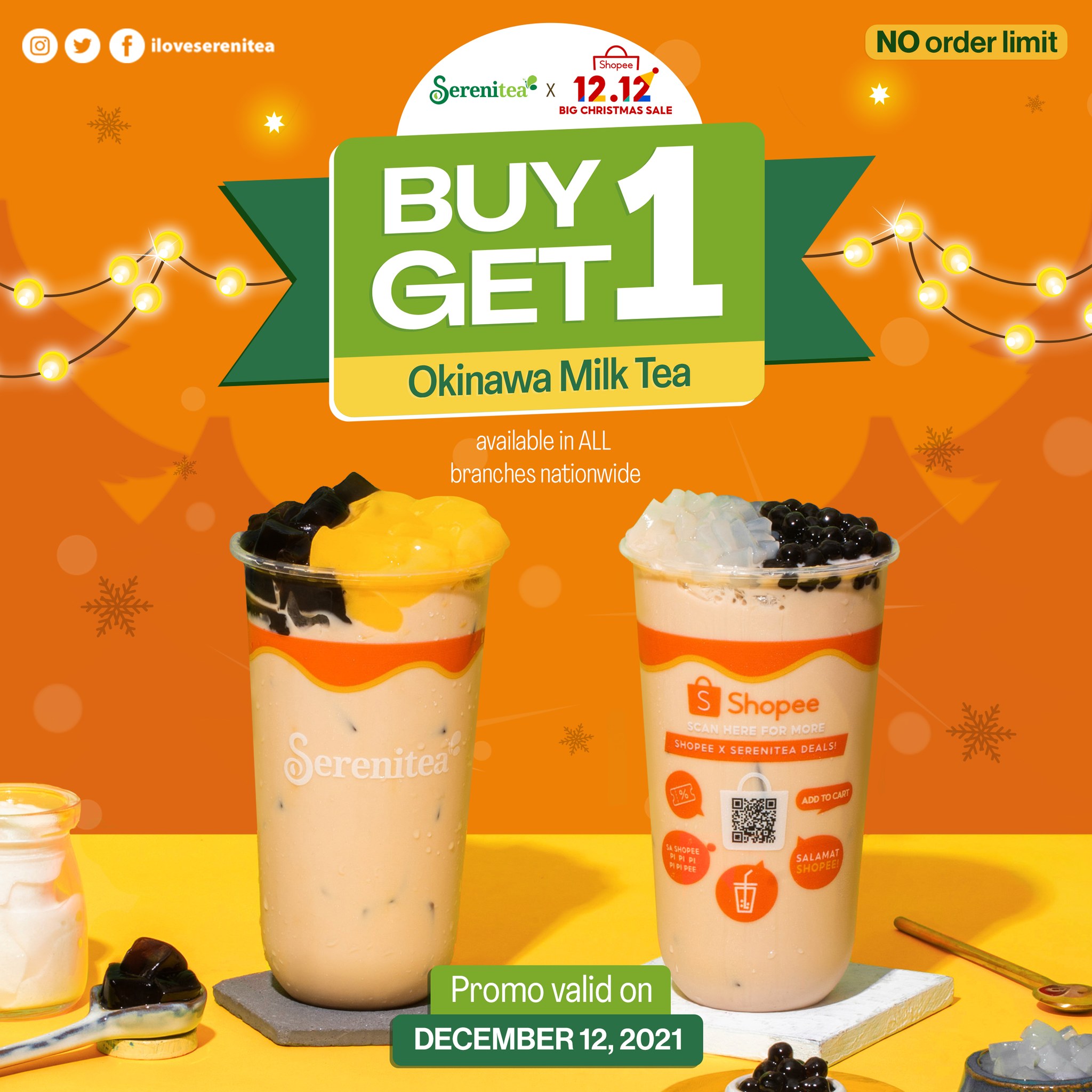 Serenitea BUY 1 GET 1 Okinawa Milk Tea Promo Manila On Sale