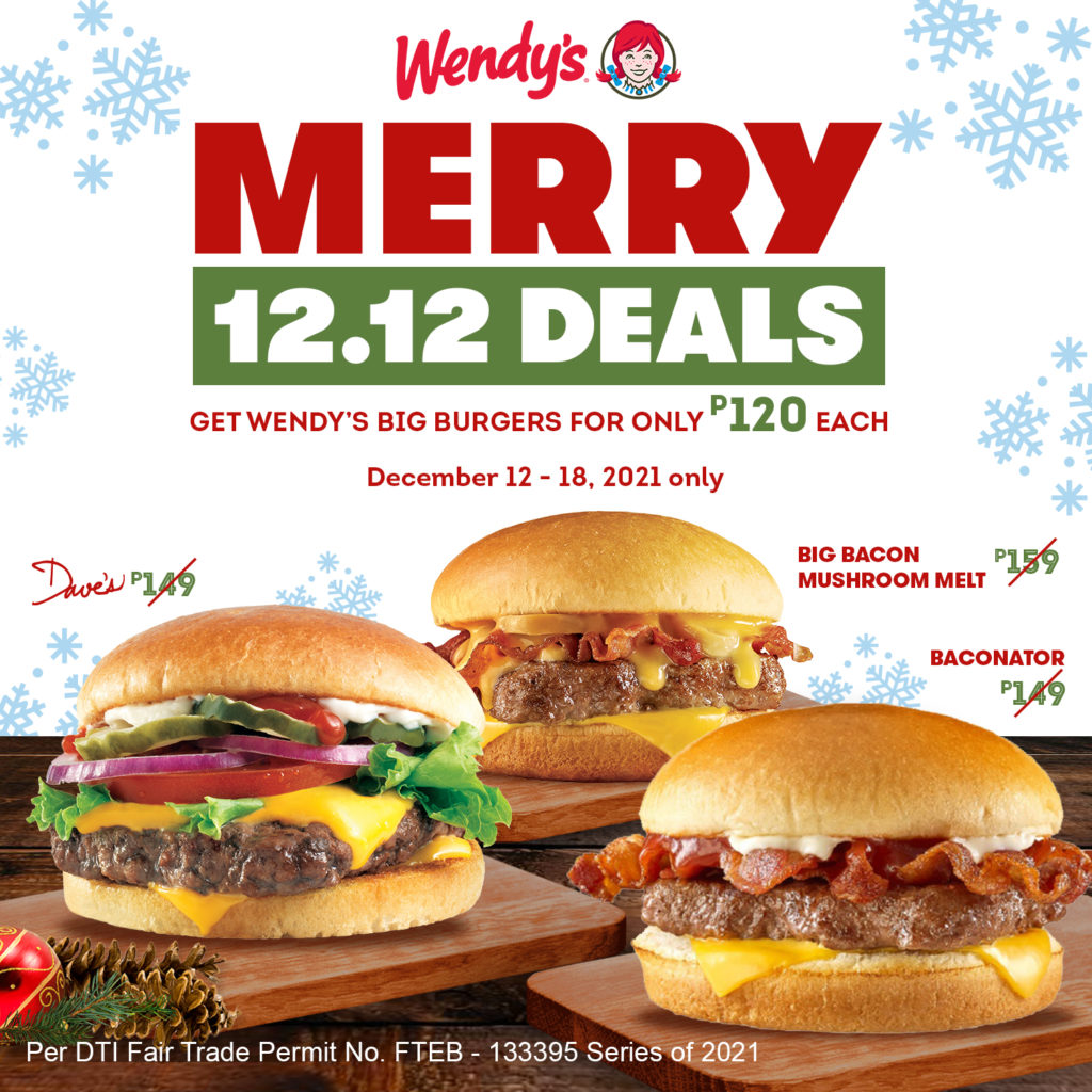Wendy’s Merry 12.12 Deals Manila On Sale