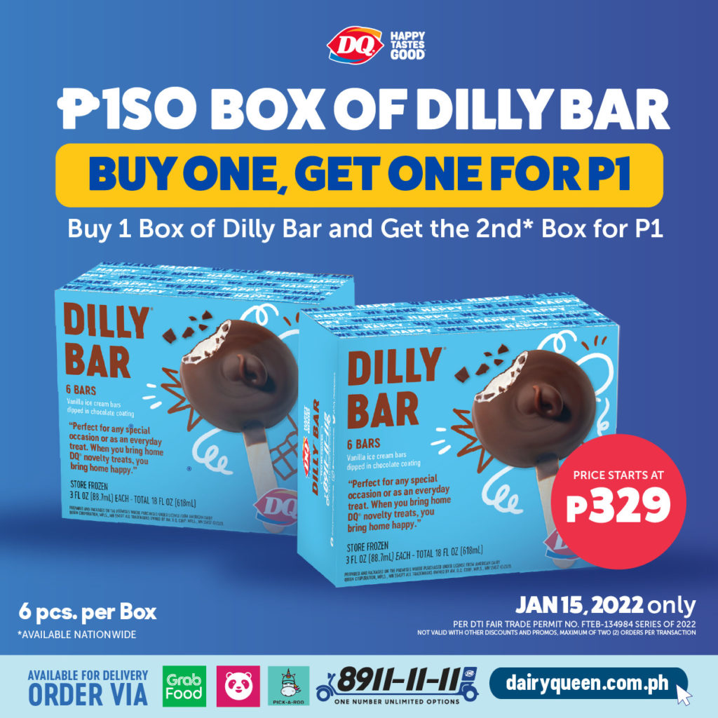 Dairy Queen P1SO Box of Dilly Bar Promo Manila On Sale