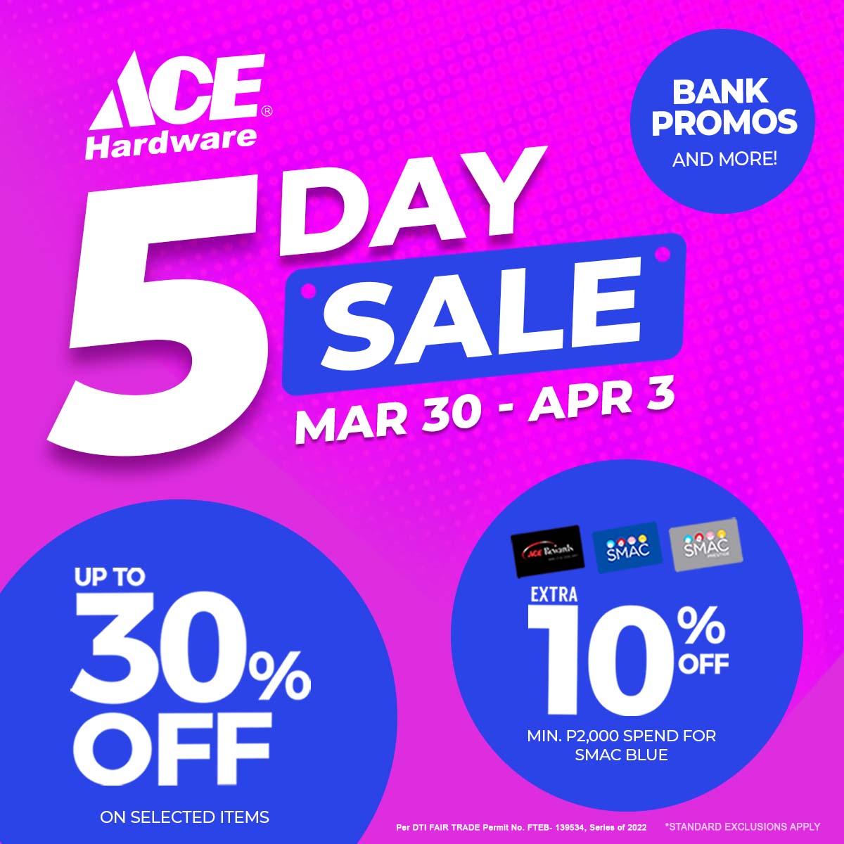 ACE Hardware 5Day Sale Manila On Sale