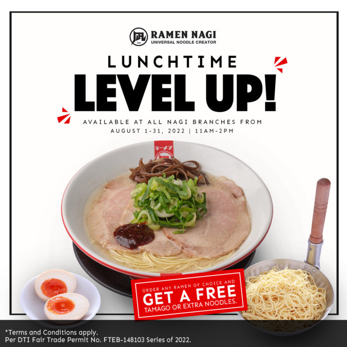 Ramen Nagi FREE Tamago or Extra Noodles Promo Manila On Sale