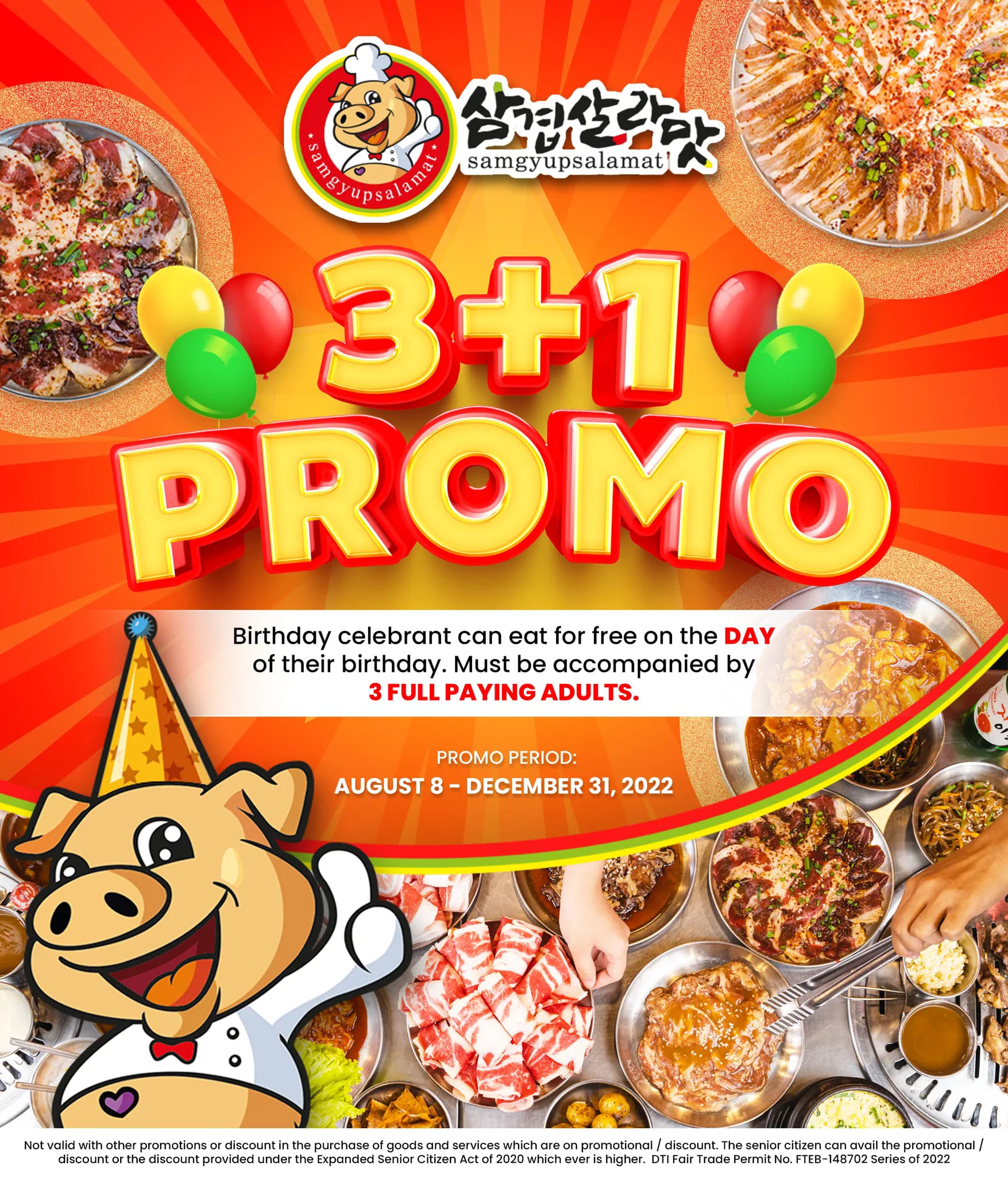 Samgyupsalamat 3+1 Birthday Promo Manila On Sale