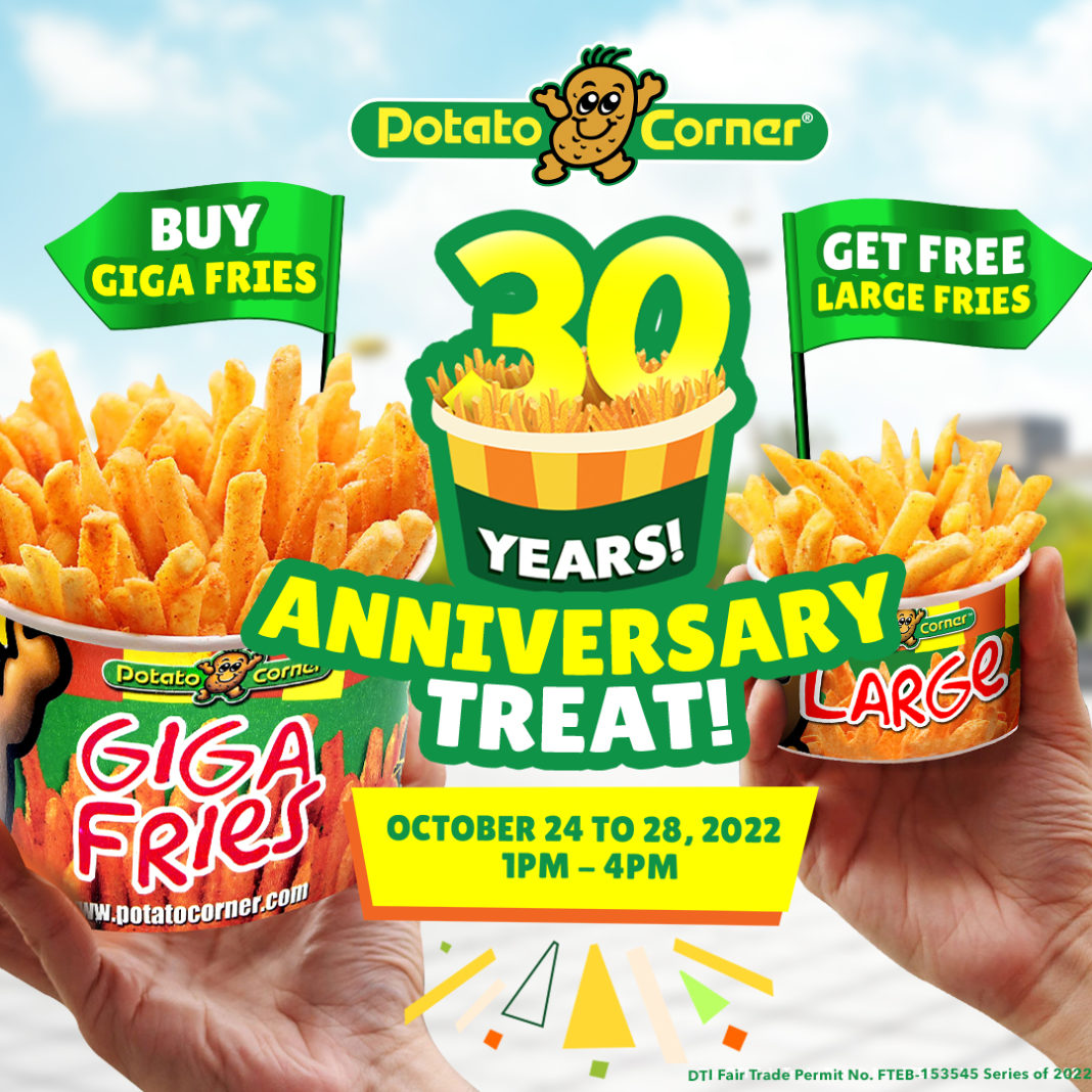 Potato Corner 30th Anniversary Promo Manila On Sale