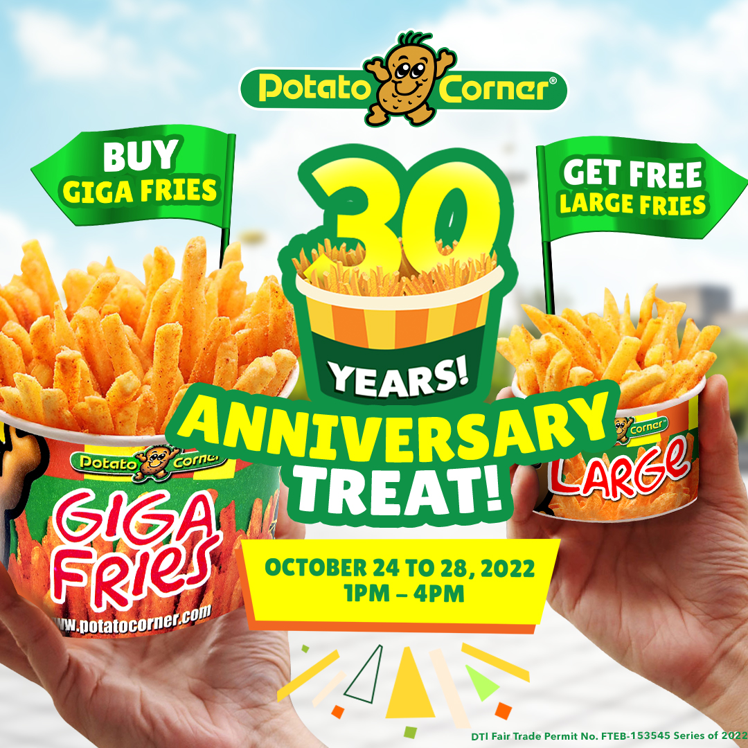 Potato Corner 30th Anniversary Promo Manila On Sale