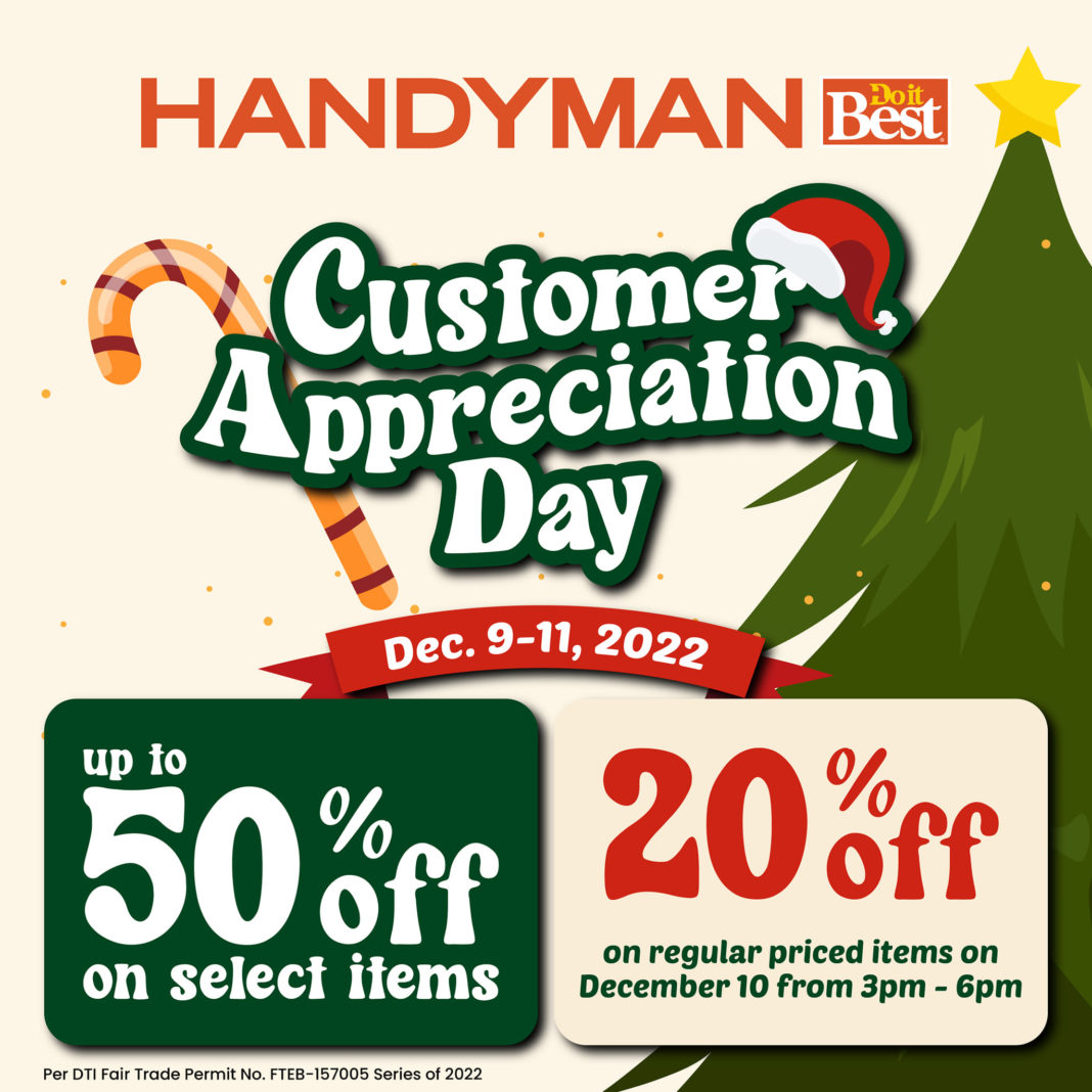 Handyman Customer Appreciation Day Promo Manila On Sale